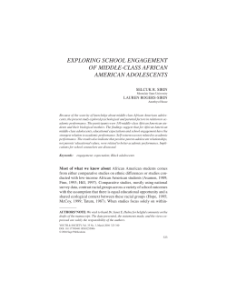 exploring school engagement of middle-class