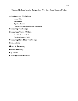 Ch12 Experimental Design_One-Way Correlated Samples Design