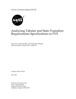 Analyzing Tabular and State-Transition Requirements Specifications