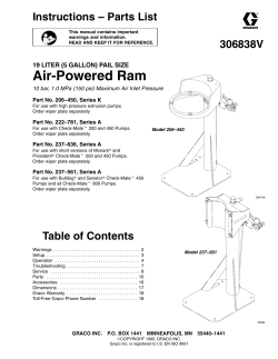 306838V Air Powered Ram, 19 Liter (5 Gallon) Pail Size, US Englsih