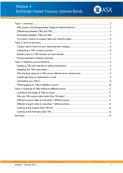 Exchange-traded Treasury Indexed Bonds