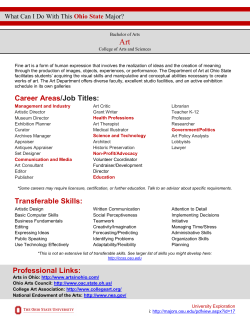 Career Areas/Job Titles: Transferable Skills: Professional Links: