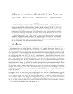 Bidding for Representative Allocations for Display Advertising