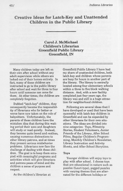 Creative Ideas for Latch-Key and Unattended Children in the Public