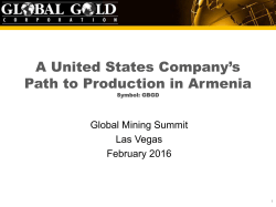 Global Mining Summit Presentation February 2016