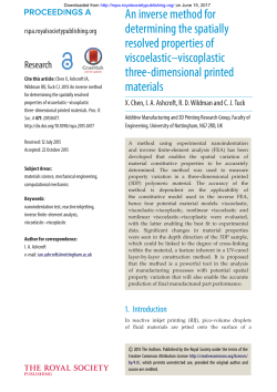 An inverse method for determining the spatially resolved properties