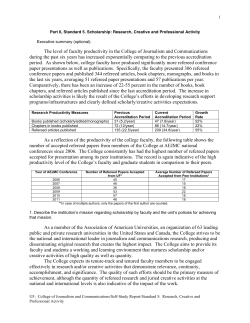 ACEJMC Self-Study Report 2010