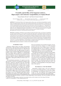ARTICLE Fecundity and fertility of the longsnout seahorse