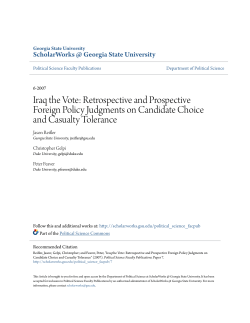Iraq the Vote: Retrospective and Prospective