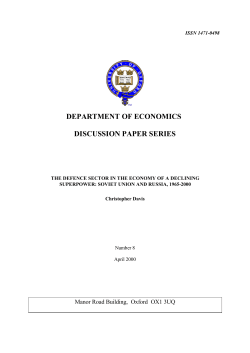 The Defence Sector in the Economy of a Declining Superpower