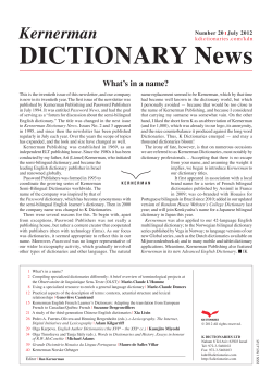 DICTIONARY News