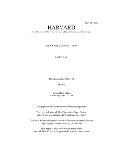 Delaware`s Competition