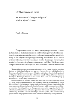 Of Shamans and Sufis - Nanzan Institute for Religion and Culture