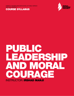 Public Leadership and Moral Courage
