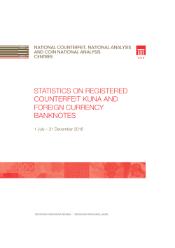 Statistics on Registered Counterfeit Kuna and Foreign
