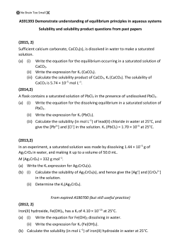 AS91393 Demonstrate understanding of equilibrium principles in