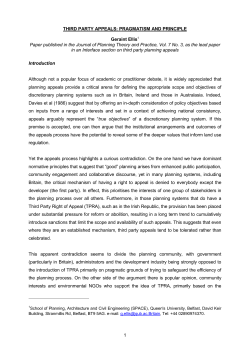 Third party appeals: Power, property and principle