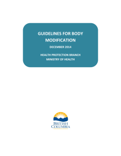 Guidelines for Body Modification