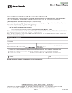 Direct Deposit Form