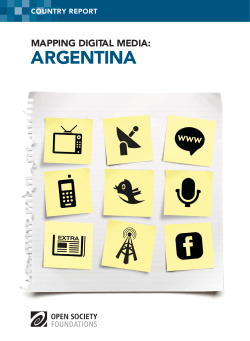 Mapping Digital Media: Argentina