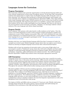 Languages Across the Curriculum