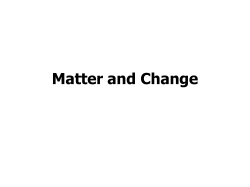 Matter and Change
