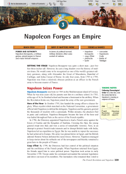 Napoleon Forges an Empire