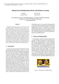 Spiking Neural Building Block Robot with