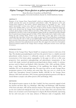 Alpine Younger Dryas glaciers as palaeo