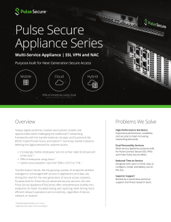 Pulse Secure Appliance Series PDF