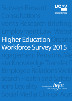 Higher Education Workforce Survey 2015