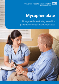 Mycophenolate - patient information