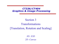 Section 3 Transformations [Translation, Rotation and Scaling]