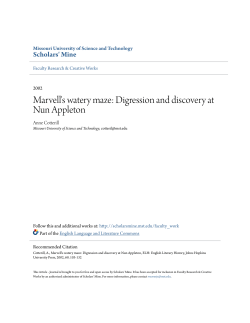 Marvell`s watery maze: Digression and discovery