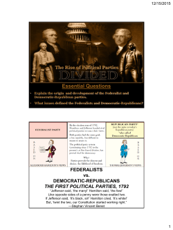 Rise of Political Parties Notes