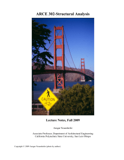 ARCE 302-Structural Analysis