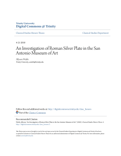 An Investigation of Roman Silver Plate in the San Antonio Museum