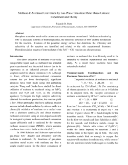 Methane-to-Methanol Conversion by Gas-Phase