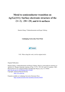 Metal to semiconductor transition on Ag/Ge(111