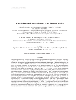 Chemical composition of rainwater in - E