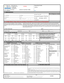 Chain of Custody Form