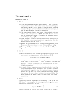 Question Sheet 1