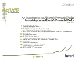 An Introduction to Alberta`s Provincial Parks