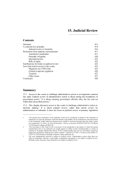 15. Judicial Review - Australian Law Reform Commission