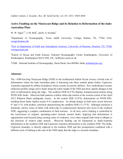 Active Faulting on the Ninetyeast Ridge and its Relation