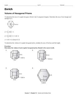 Enrich Volume of Hexagonal Prisms