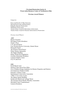 1973-2009 award winners - Cleveland Restoration Society