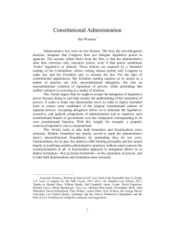 Constitutional Administration