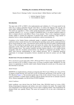 Modelling the circulation off Iberian Peninsula Introduction