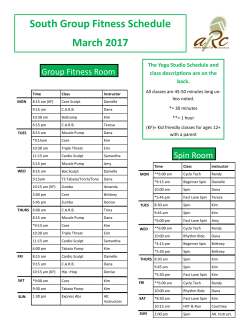March GF South Schedule - Asheville Racquet Club